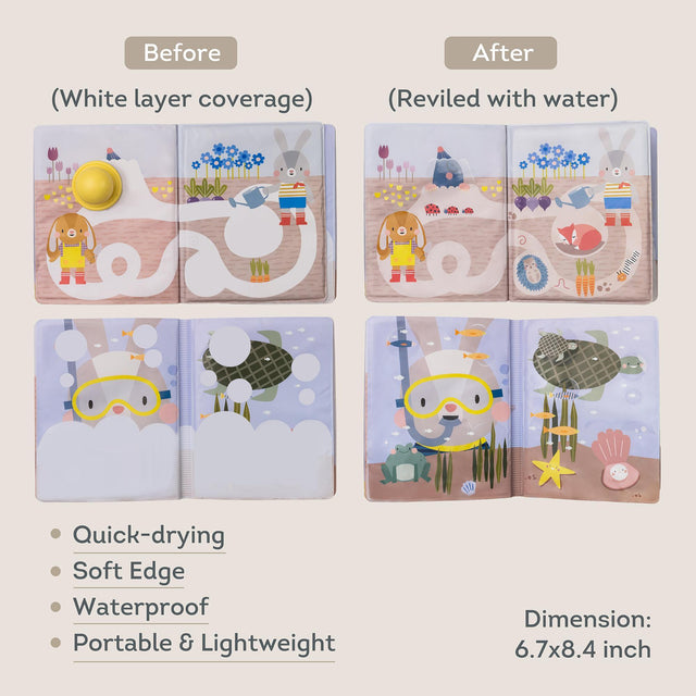 Taf toys lavinamoji vandens spalvinimo knygelė Peek-A-Boo