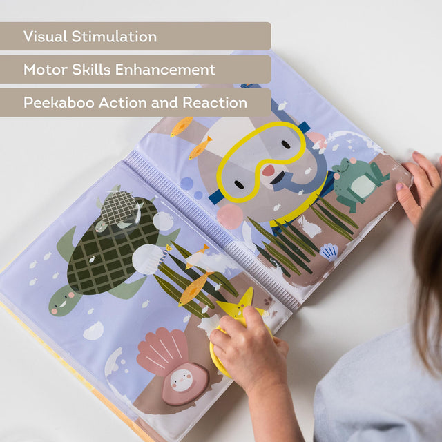 Taf toys lavinamoji vandens spalvinimo knygelė Peek-A-Boo