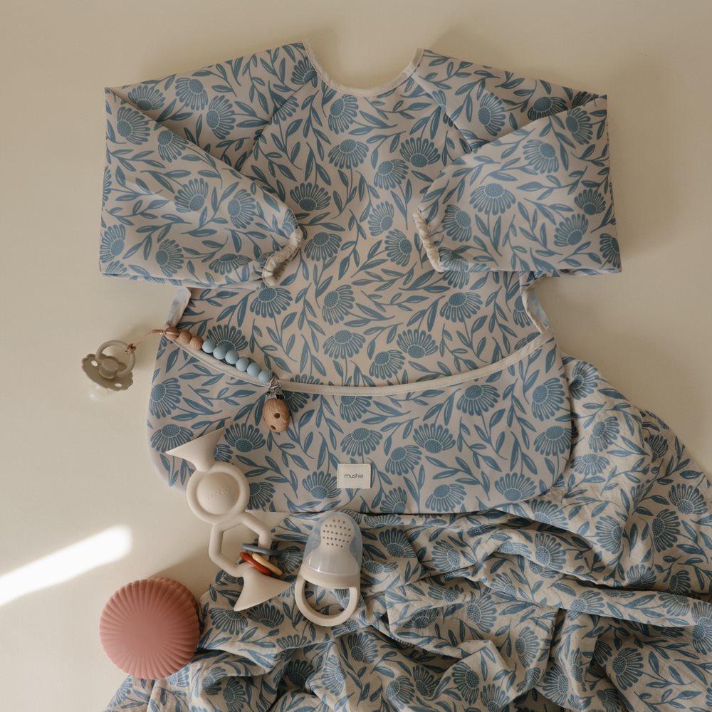 Mushie seilinukas su rankovėmis Blue Flowers