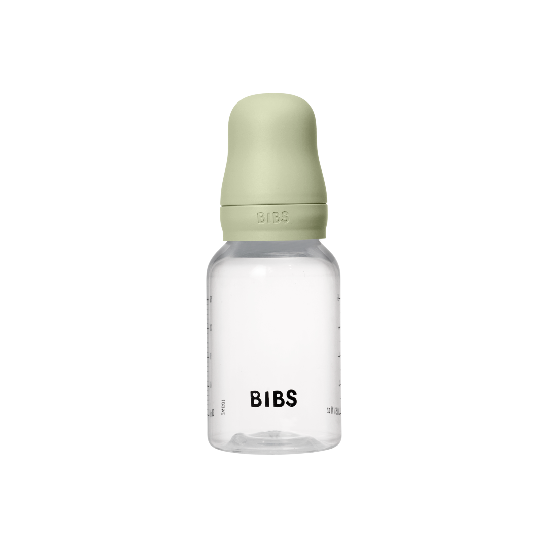 BIBS plastikinis buteliukas nuo dieglių 150 ml (Sage) pilnas komplektas