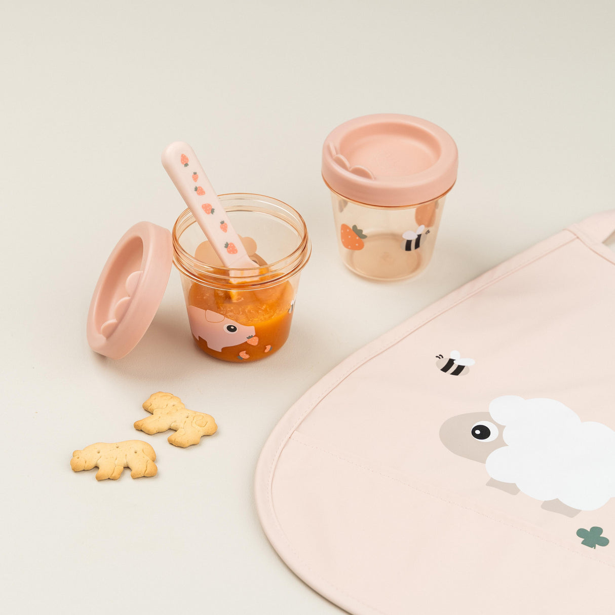 Tootja Deer toidu säilitusmahutid, Croco Green (3 tk.)