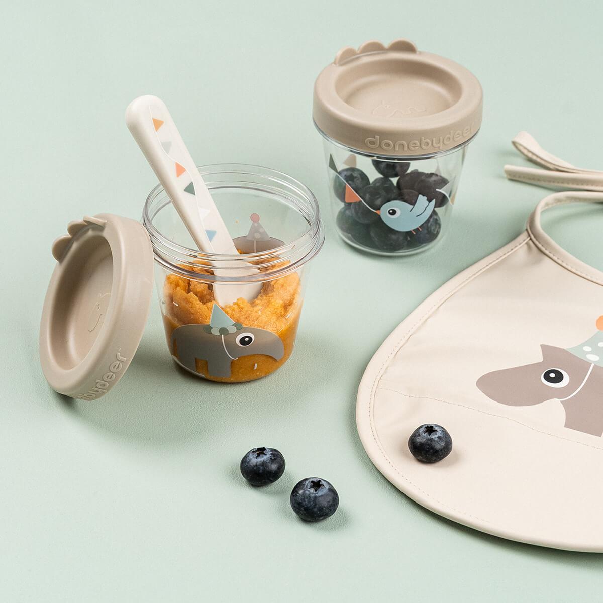 Tootja Deer toidu säilitusmahutid, Croco Green (3 tk.)