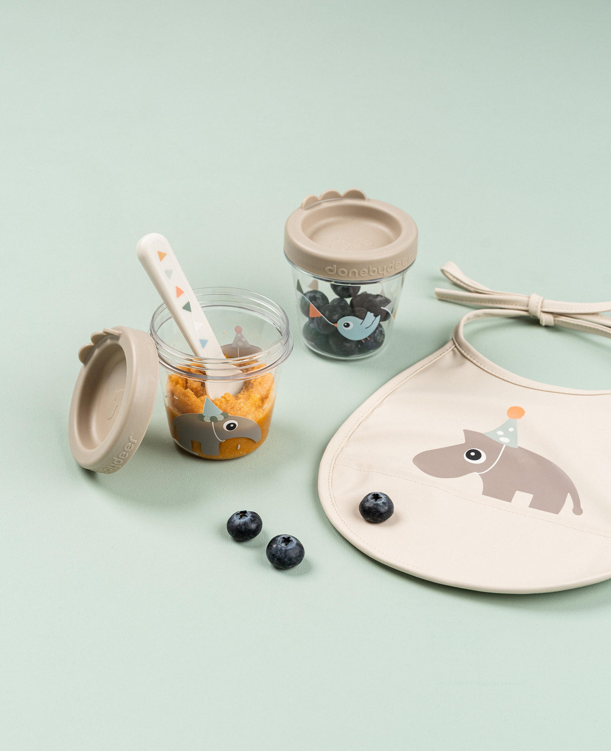 Tootja Deer toidu säilitusmahutid, Croco Green (3 tk.)