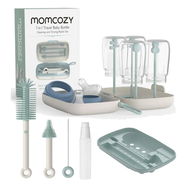 Momcozy 7 in 1 kūdikio buteliukų valymo rinkinys, žalias