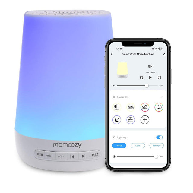 Momcozy baltojo triukšmo aparatas - šviestuvas