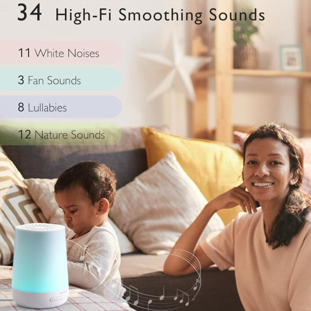 Momcozy baltojo triukšmo aparatas - šviestuvas