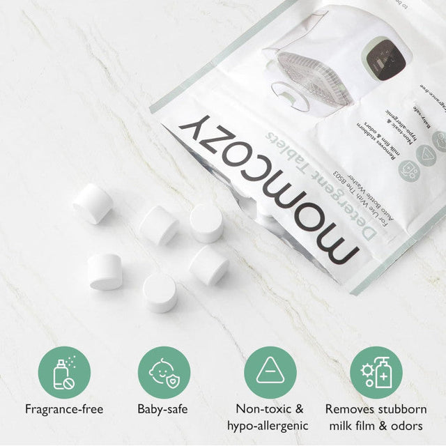 Momcozy buteliukų plovyklos KleanPal Pro plovimo tabletės, 120 vnt.