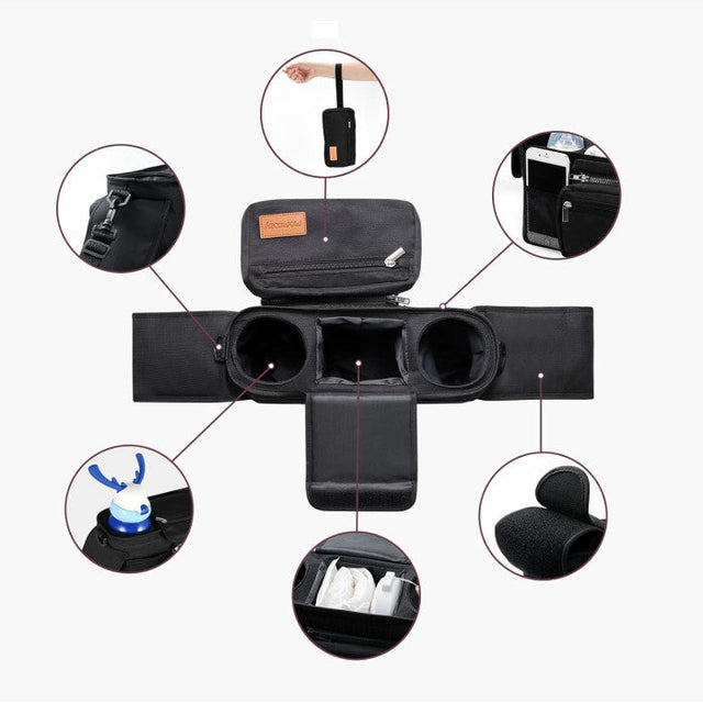 Momcozy daiktų laikymo krepšys prie vežimėlio