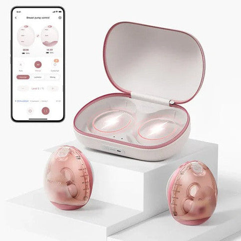 Momcozy Air 1 Ultra-Slim dvigubas nešiojamas belaidis pientraukis