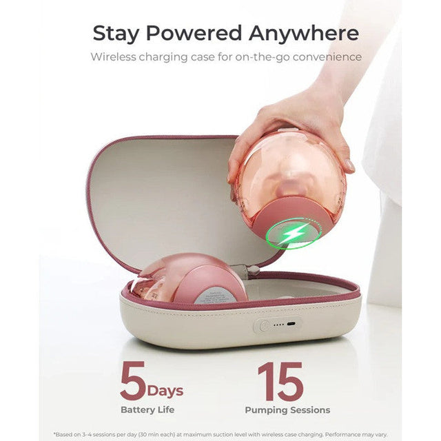 Momcozy Air 1 Ultra-Slim dvigubas nešiojamas belaidis pientraukis