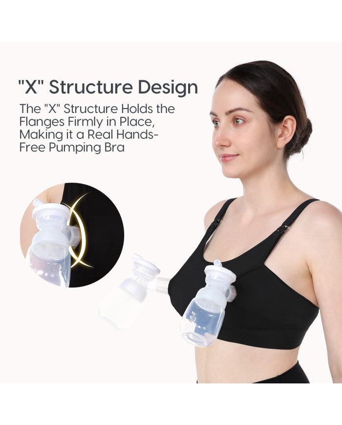 Momcozy elektrinio pientraukio laisvų rankų liemenėlė, juoda YN08