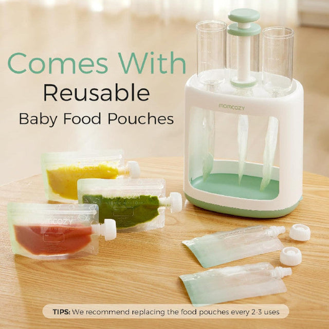 Momcozy kūdikių maisto maišelių užpildymo tyrelėmis įrenginys