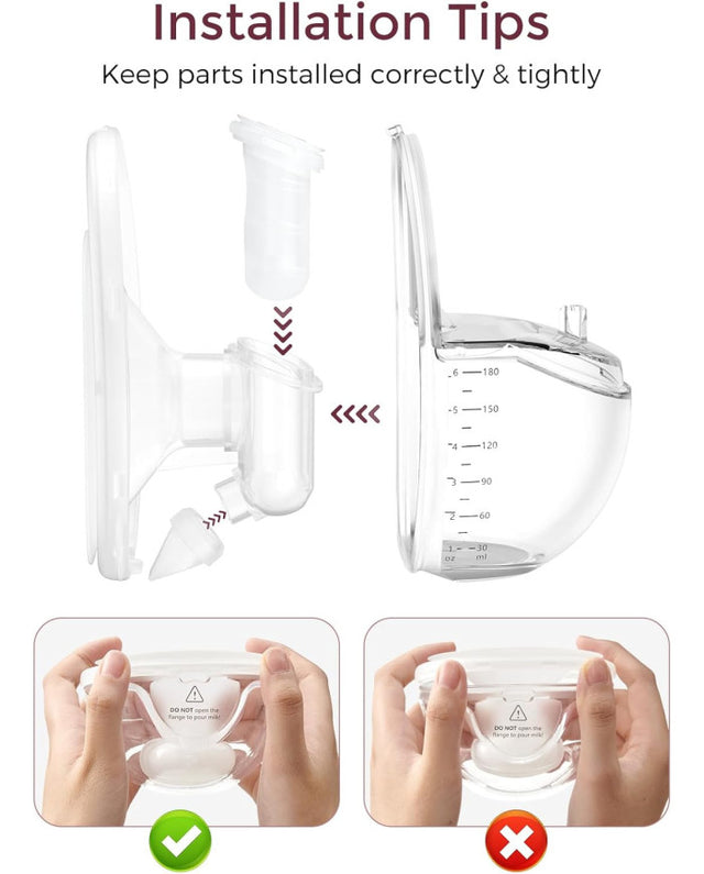 Momcozy M6 pientraukio atsarginių dalių rinkinys su 24 mm gaubtu