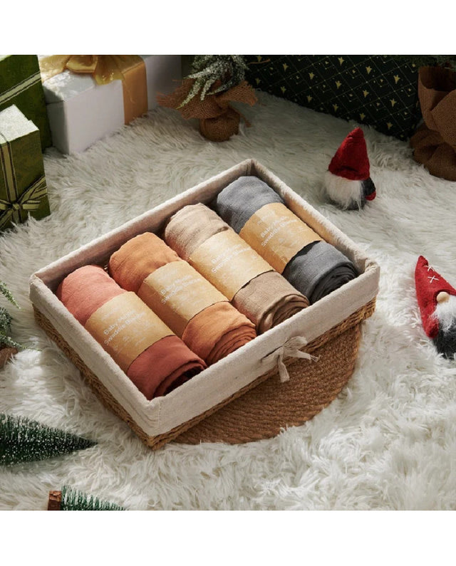Momcozy muslino vystyklai kūdikiui, 4 vnt., 120 × 120 cm, Brown