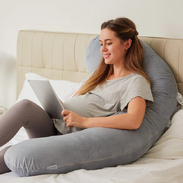 Doomoo Buddy barošanas un grūtniecības spilvens Tetra Jersey Green