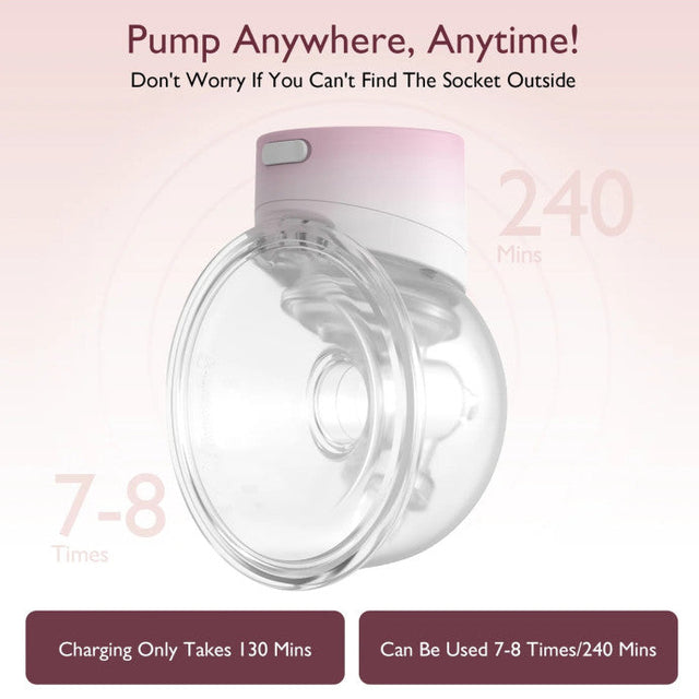 Momcozy nešiojamas belaidis pientraukis S12 Pro, rožinis