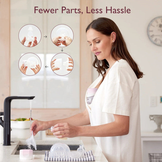 Momcozy nešiojamas belaidis pientraukis S12 Pro, rožinis