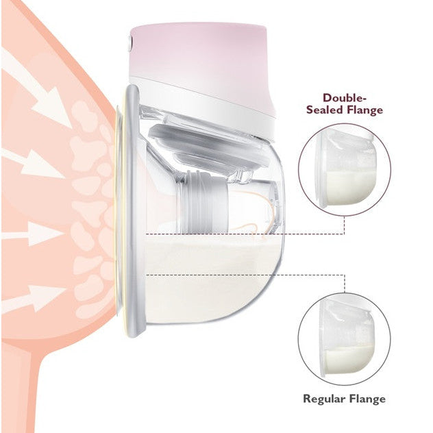 Momcozy nešiojamas belaidis pientraukis S12 Pro, rožinis