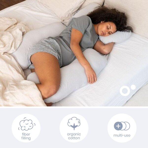 Doomoo Maxxy maitinimo ir nėštumo pagalvė Dots Grey