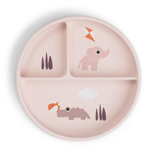 Done by Deer tikrai prilimpanti lėkštė su skyreliais Playgroun Powder