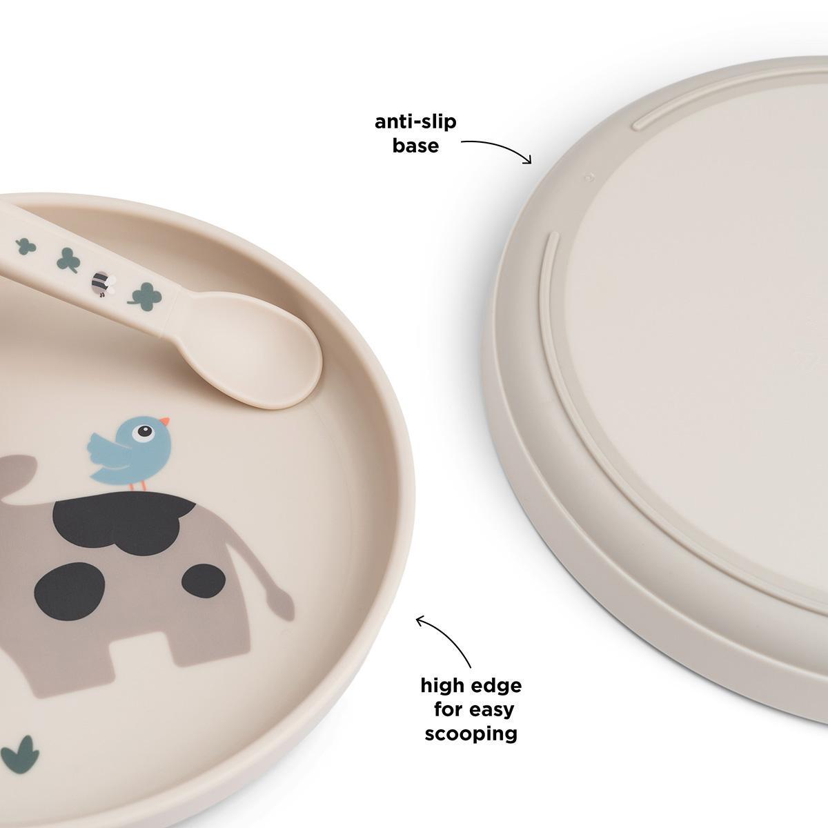 Valmistanud Deer libisemisvastane plaat Foodie Happy clouds Pulber