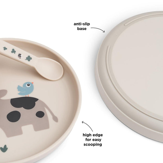 Valmistanud Deer libisemisvastane plaat Foodie Happy clouds Pulber