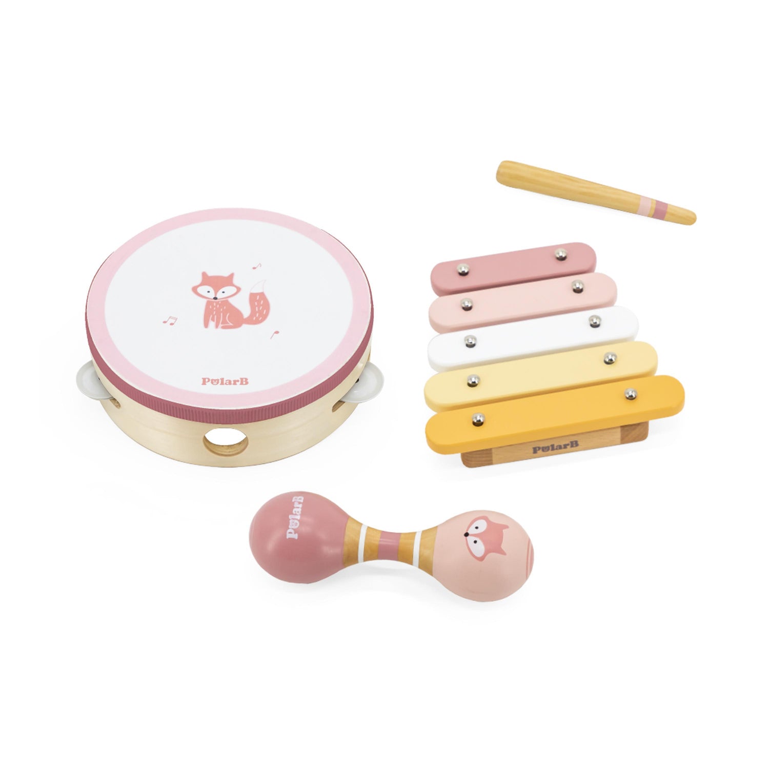 PolarB muzikos instrumentų rinkinys Fox Multicolor