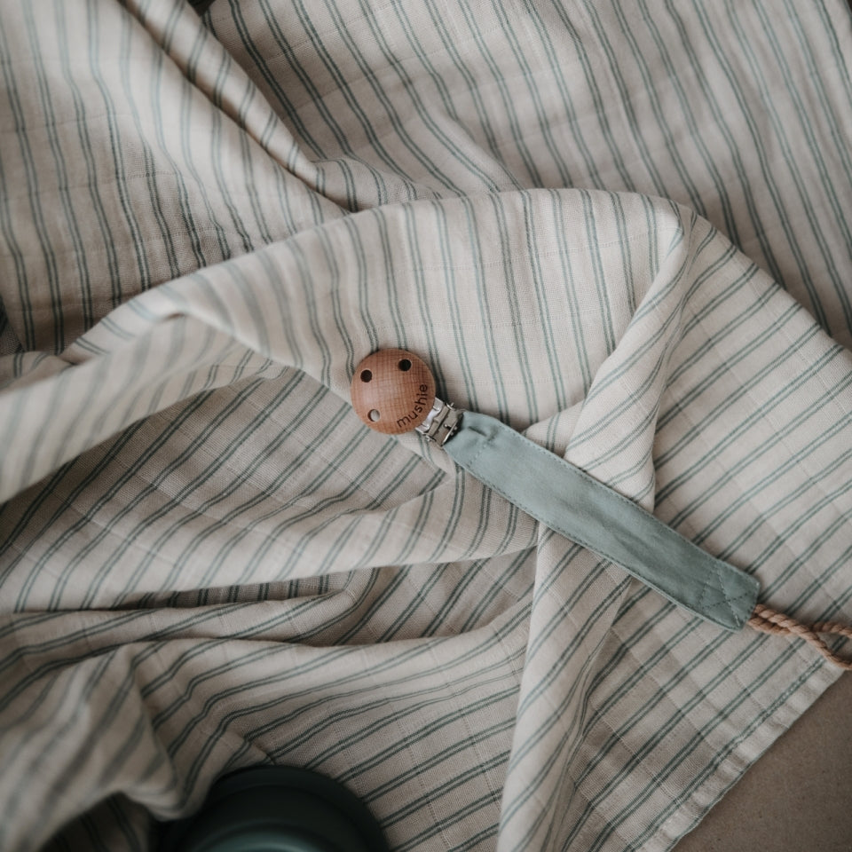 Mushie muslino vystyklas iš organinės medvilnės Blue Stripe