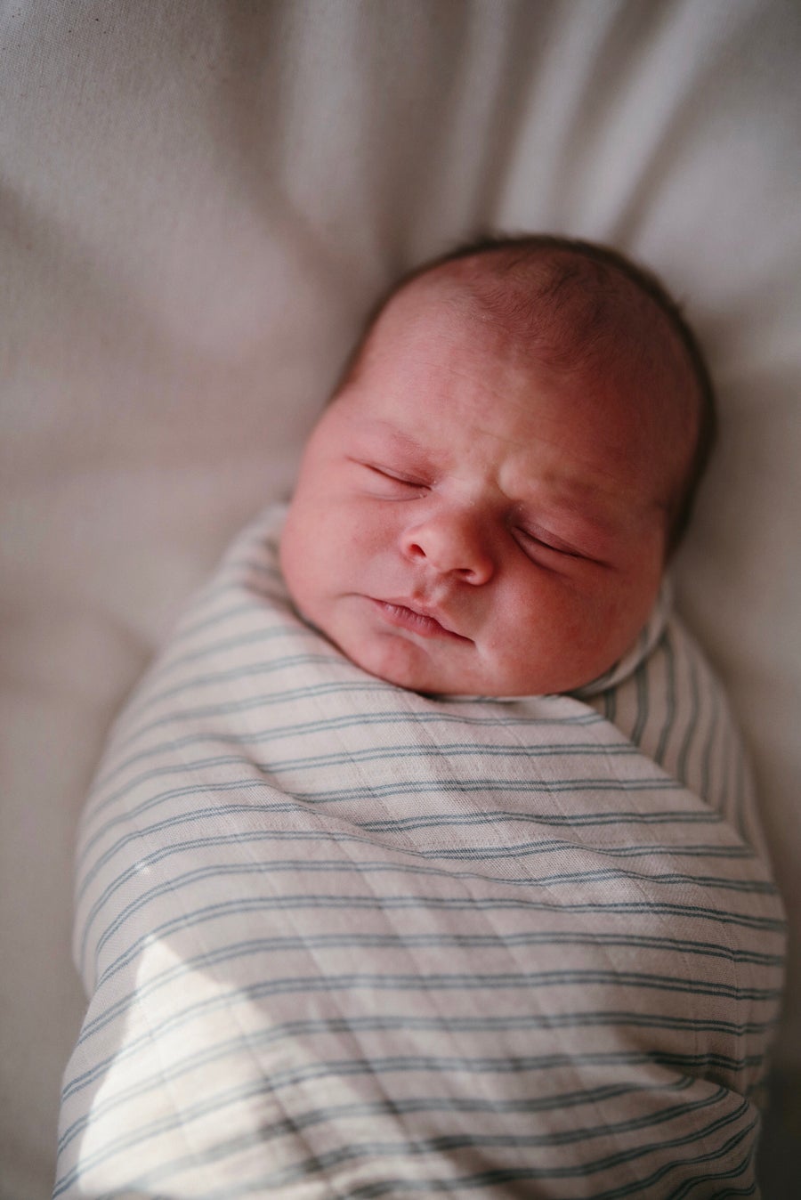 Mushie muslino vystyklas iš organinės medvilnės Blue Stripe