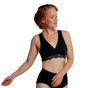 Carriwell nėriniais puošta liemenėlė maitinančioms (juoda) / Organic Crossover Nursing Bra (2060600901705)