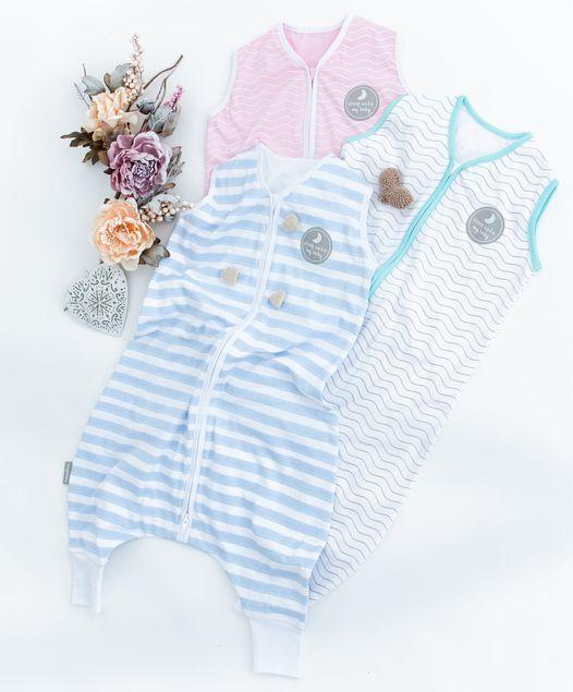 Natulino LITTLE WALKERS dvisluoksnis kūdikio miegmaišis Animals Gray & White