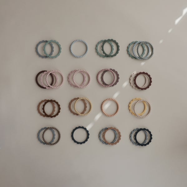 Mushie kramtukų apyrankių rinkinys (Gray/Steel/Stone)