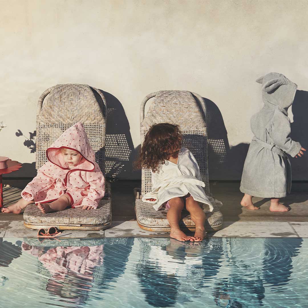 Elodie Details Pinstripe kapuutsiga hommikumantel