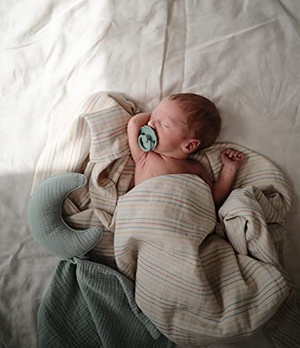 Mushie muslino vystyklas iš organinės medvilnės Blue Stripe