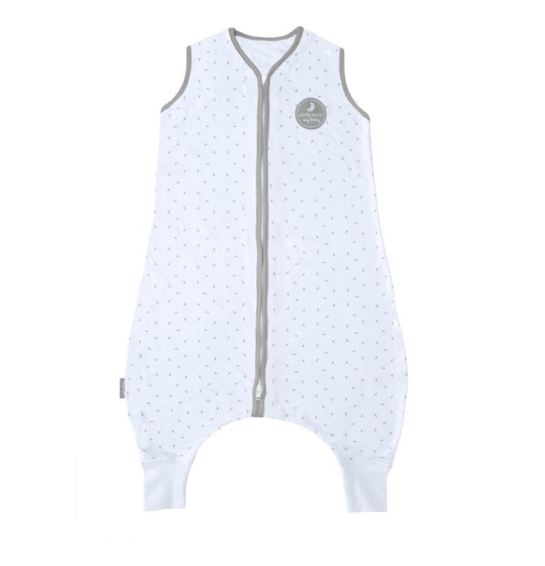 Natulino LITTLE WALKERS trisluoksnis kūdikio miegmaišis White Little Grey Leaves & Warm Grey