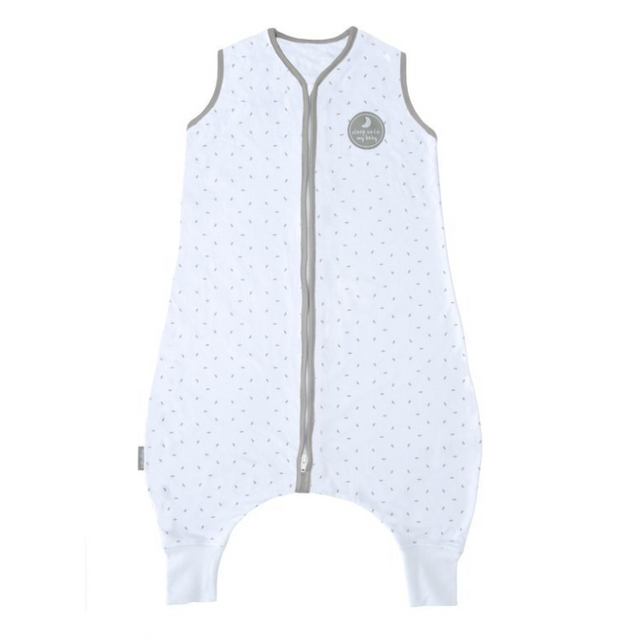 Natulino LITTLE WALKERS trisluoksnis kūdikio miegmaišis White Little Grey Leaves & Warm Grey