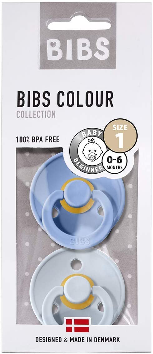BIBS čiulptukų rinkinys 2 dydis (6 - 18 mėn.) Sky Blue / Baby Blue (4918750314578)