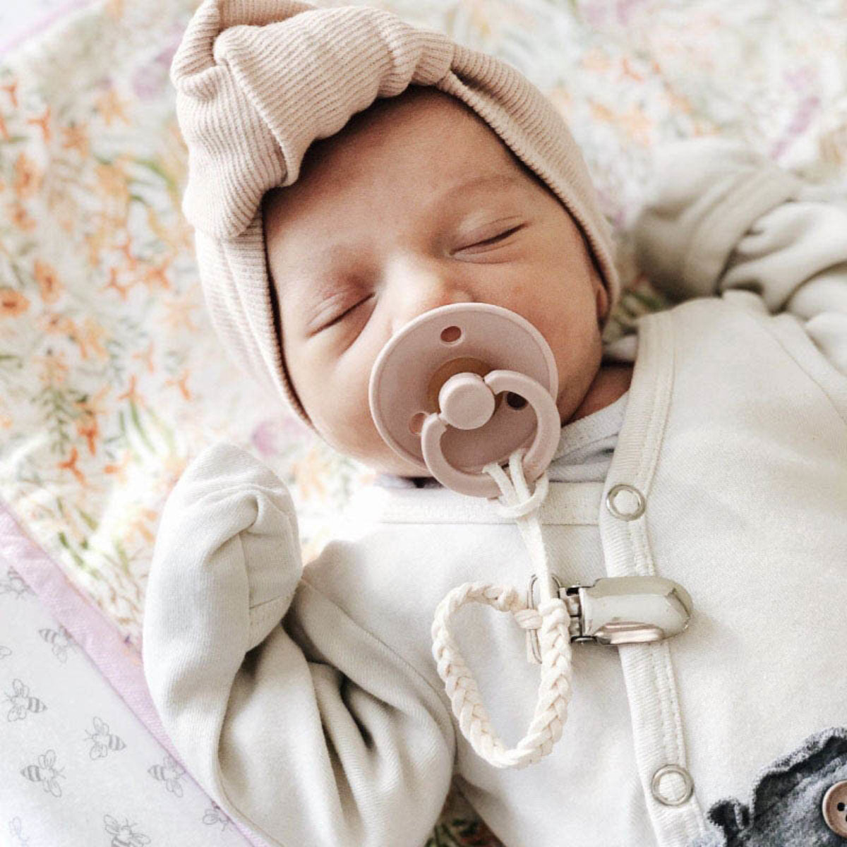 BIBS čiulptukų rinkinys 1 dydis ( 0 - 6 mėn.) Pale Butter/Dusty Pink