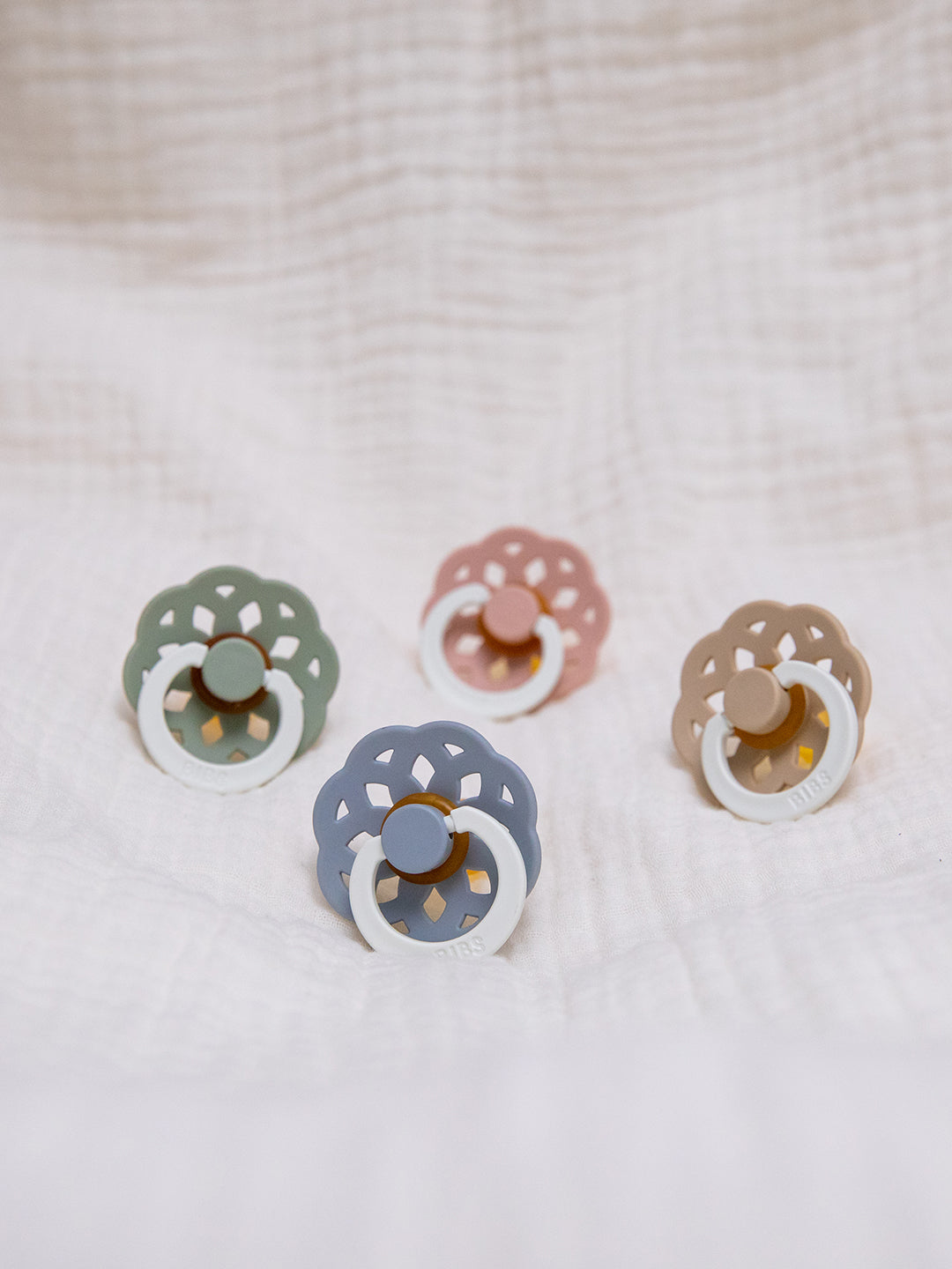 BIBS čiulptukų rinkinys 1 dydis (0 - 6 mėn. šviečiantys tamsoje) Boheme Blush glow / Vanilla glow