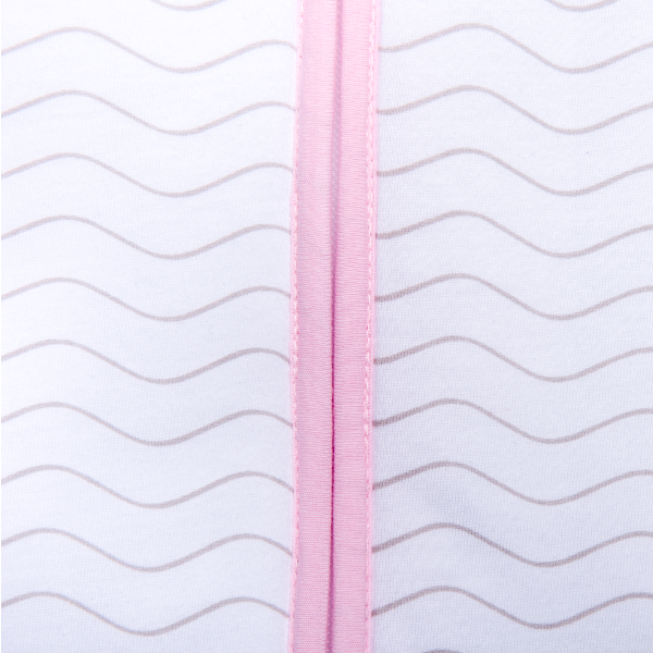 Natulino CosyNites trisluoksnis kūdikių miegmaišis (natural white grey waves / pink spalva) (4164579819593)