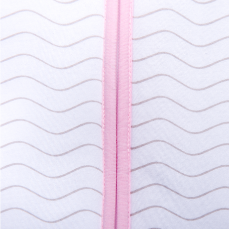 Natulino CosyNites trisluoksnis kūdikių miegmaišis (natural white grey waves / pink spalva) (4164579819593)