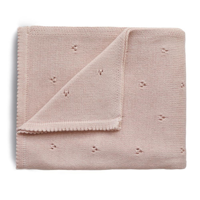 Mushie megztas pledas Pointelle – Blush