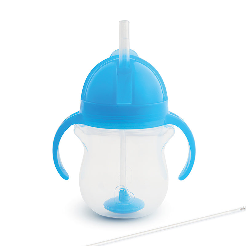 Munchkin gertuvė su šiaudeliu Click Lock Tip & Sip Straw Cup 207ml (daug spalvų)