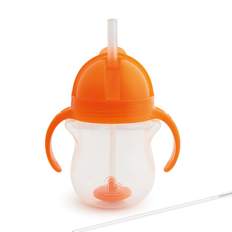 Munchkin gertuvė su šiaudeliu Click Lock Tip & Sip Straw Cup 207ml (daug spalvų)