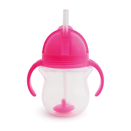 Munchkin gertuvė su šiaudeliu Click Lock Tip & Sip Straw Cup 207ml (daug spalvų)