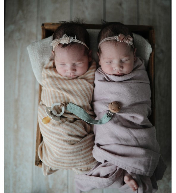 Mushie muslino vystyklas iš organinės medvilnės Retro stripes