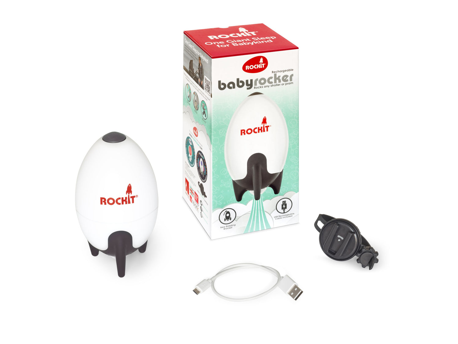 Rockit vežimėlio sūpiklis (naujasis - USB įkraunama versija)