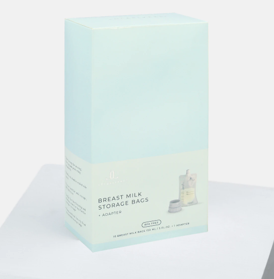 Lola&Lykke pieno saugojimo maišeliai (10 vnt) su adapteriu