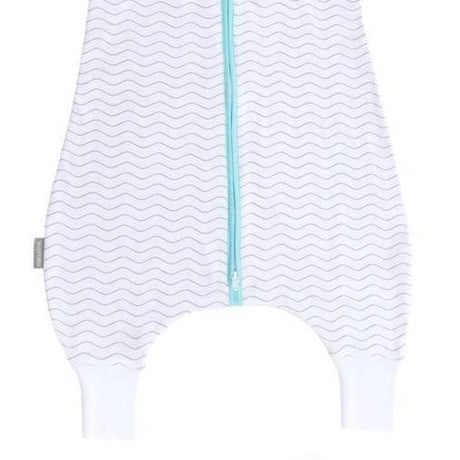 Natulino LITTLE WALKERS kahekihiline beebi magamiskott White Grey Waves & Mint