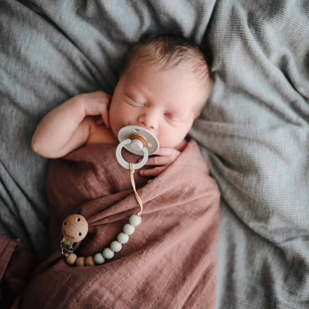 Mushie muslino vystyklas iš organinės medvilnės Tawny Birch